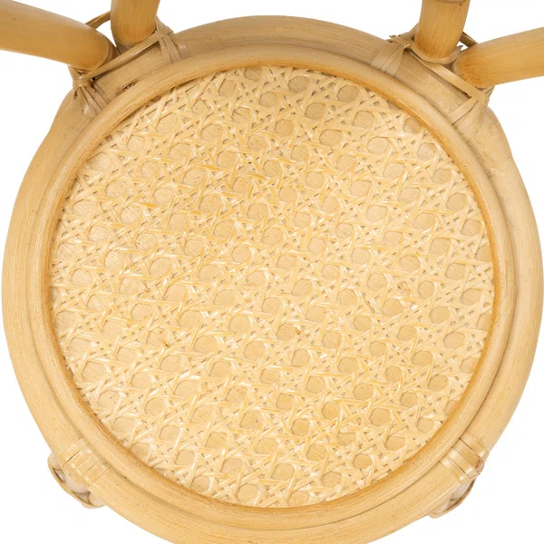 Natural Woven Kids Chair - Bunny Ear Backrest & Round Seat - Eco-Friendly Rattan Toddler Chair For Ages 2-7 (Natural Finish) - Image 3